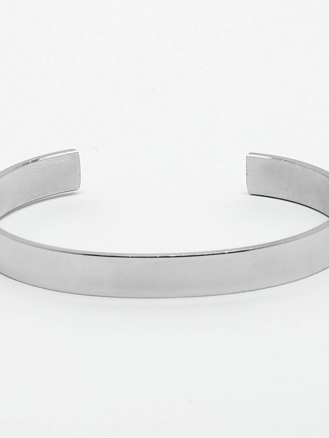 NVR Men Silver Stainless Steel Cuff Bracelet | Grocsy