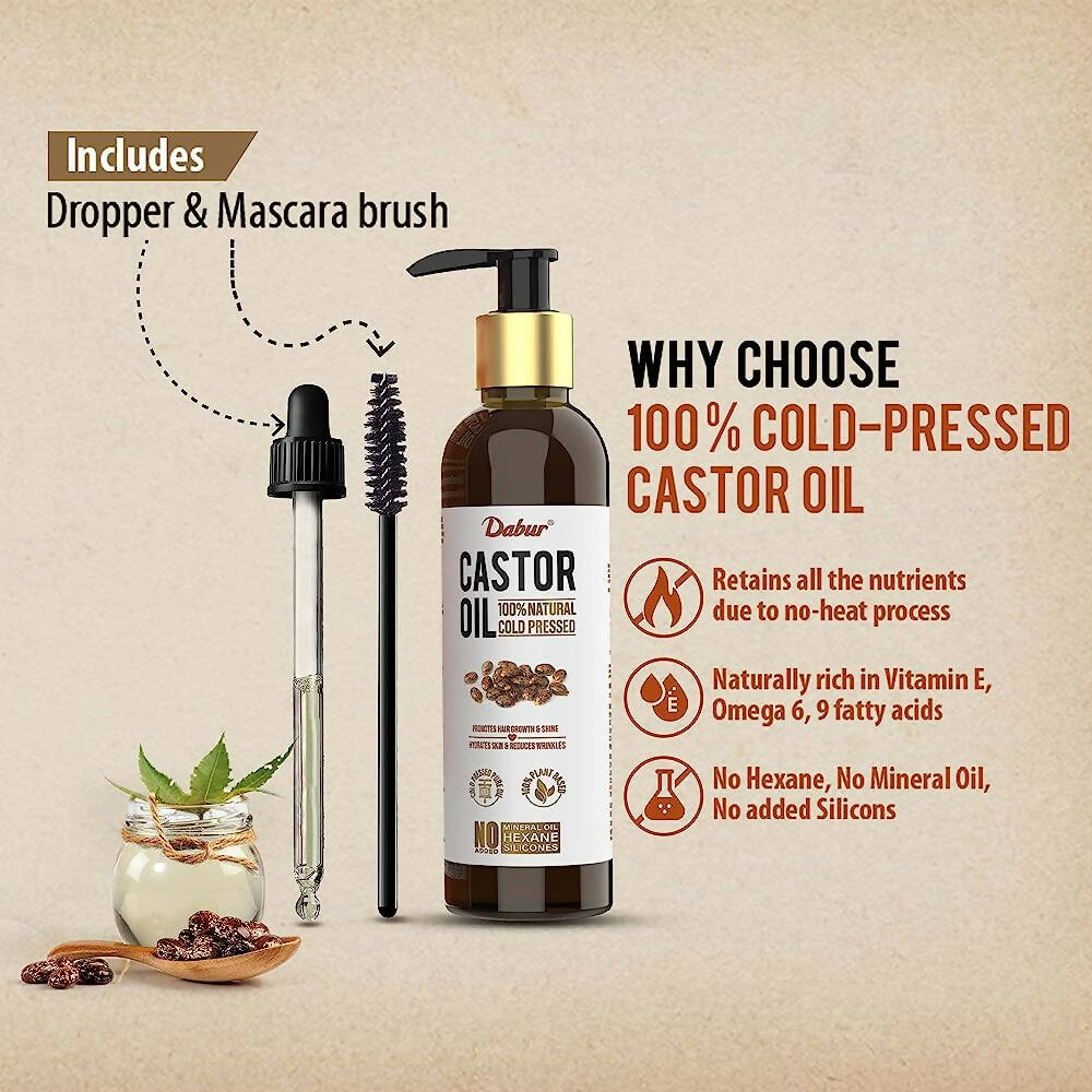 Dabur Castor Oil 100% Natural Cold Pressed | Grocsy