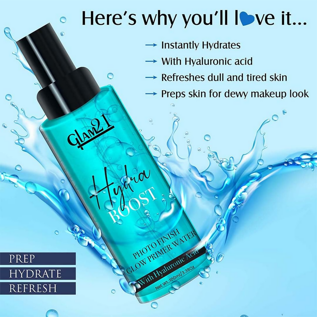 Glam21 Hydra Boost Photo Finish Glow Primer Water Oil Control | Grocsy