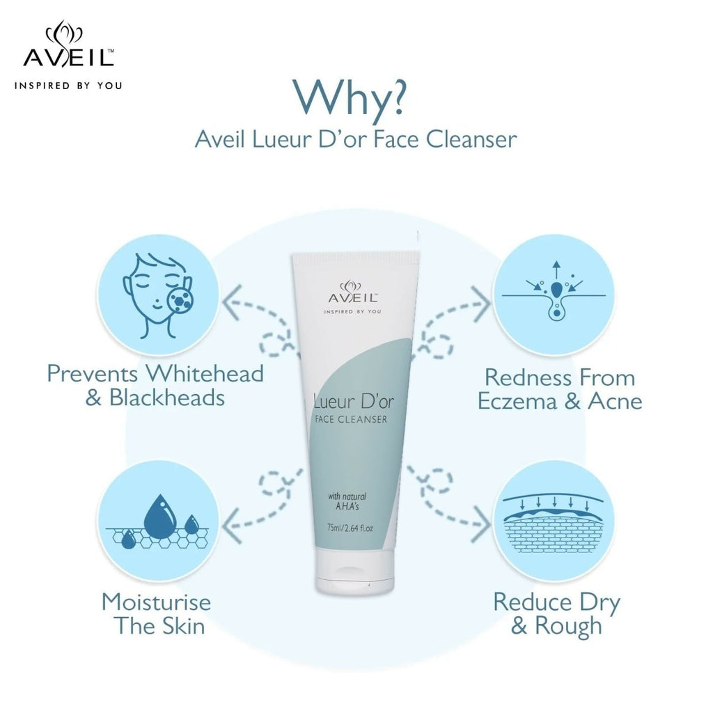 Aveil Lueur D'or Face Cleanser For Youthful & Smooth Skin | Grocsy