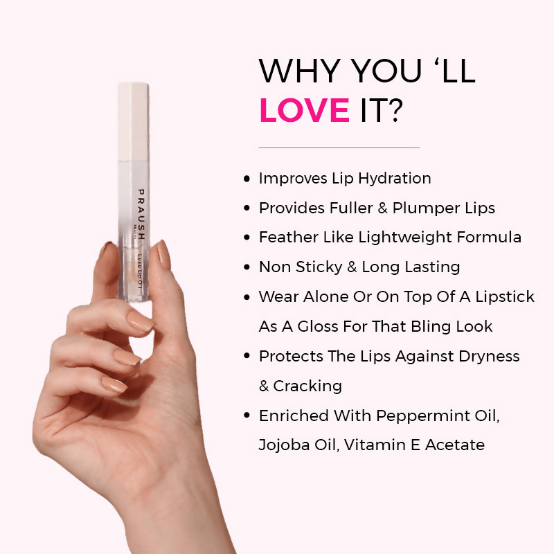 Praush Beauty Pout Cushion Luxe Lip Oil - Satin Shimmery | Grocsy