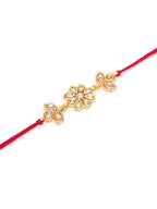 Designer kundan Rakhi - Ruby Raang | Grocsy