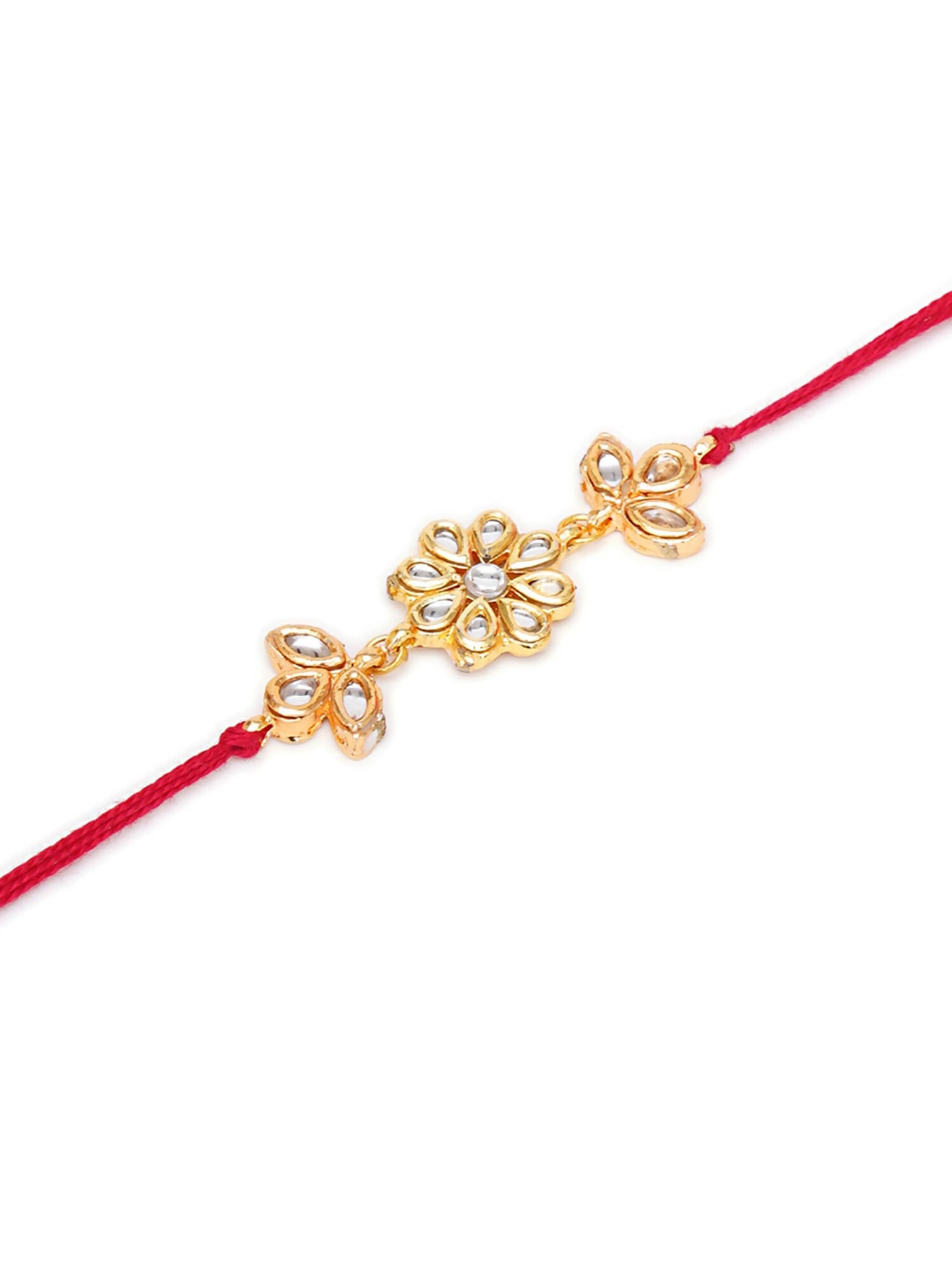 Designer kundan Rakhi - Ruby Raang | Grocsy