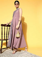 Ahalyaa Women's Traditional wear Dress - Mauve | Grocsy