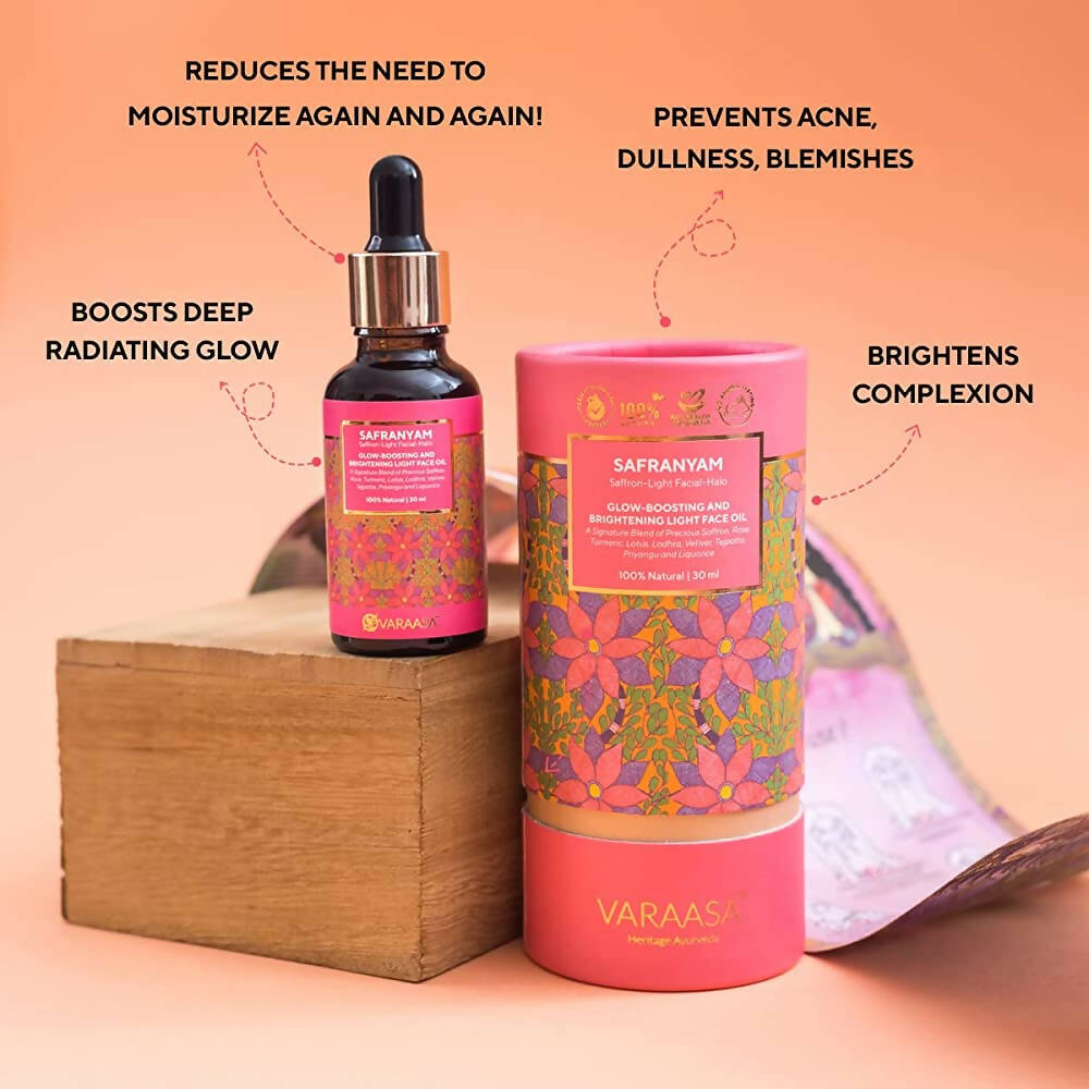 Varaasa Safranyam Saffron-Light Facial-Halo - Face Oil | Grocsy