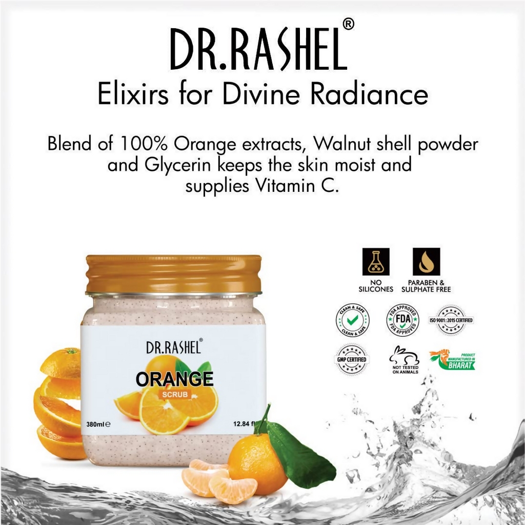 Dr.Rashel Orange Scrub For Face And Body | Grocsy