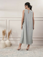 Joban Fashion Women's Grey Midi Dress | Grocsy