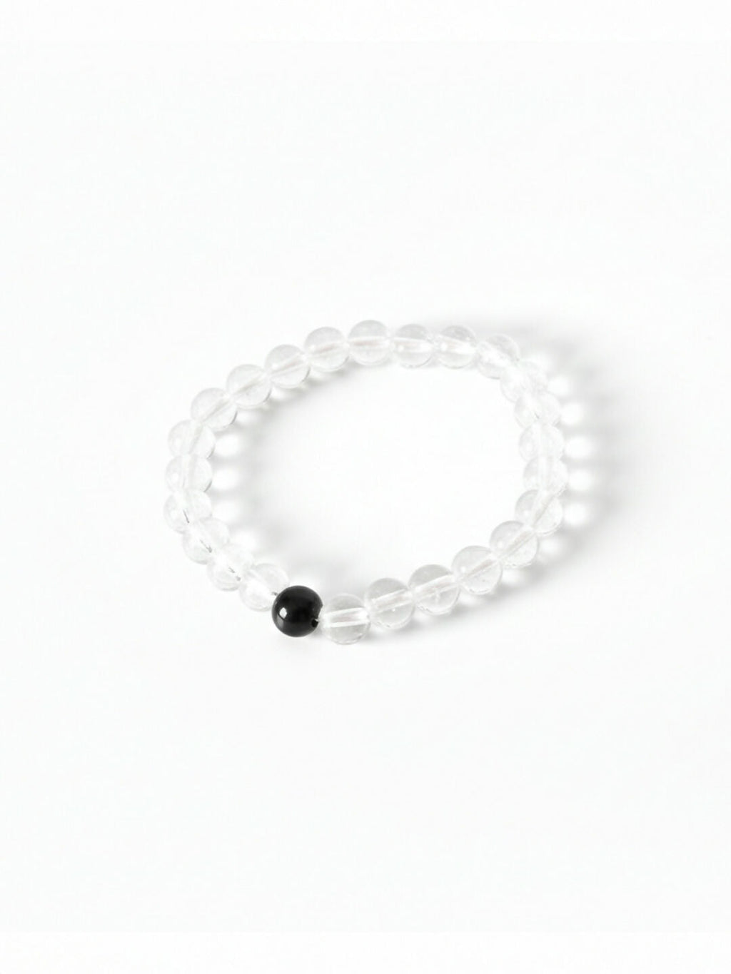 NVR Set of 3 Black & White crystal beaded Bracelet for Men & Women | Grocsy
