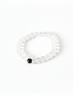 NVR Set of 3 Black & White crystal beaded Bracelet for Men & Women | Grocsy