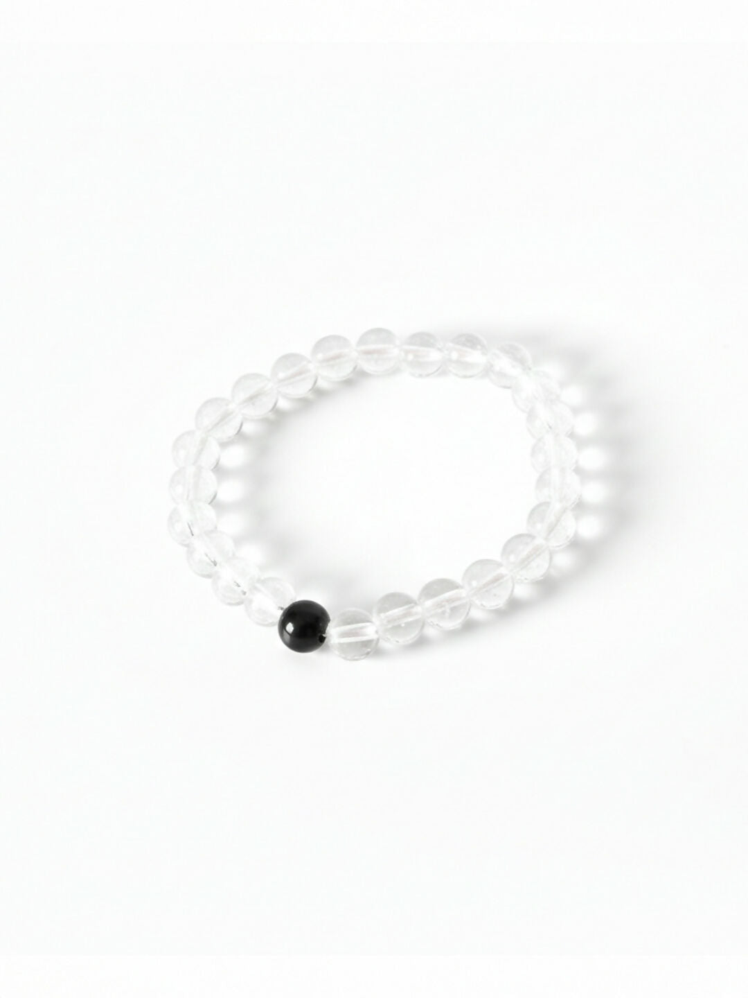 NVR Set of 3 Black & White crystal beaded Bracelet for Men & Women | Grocsy