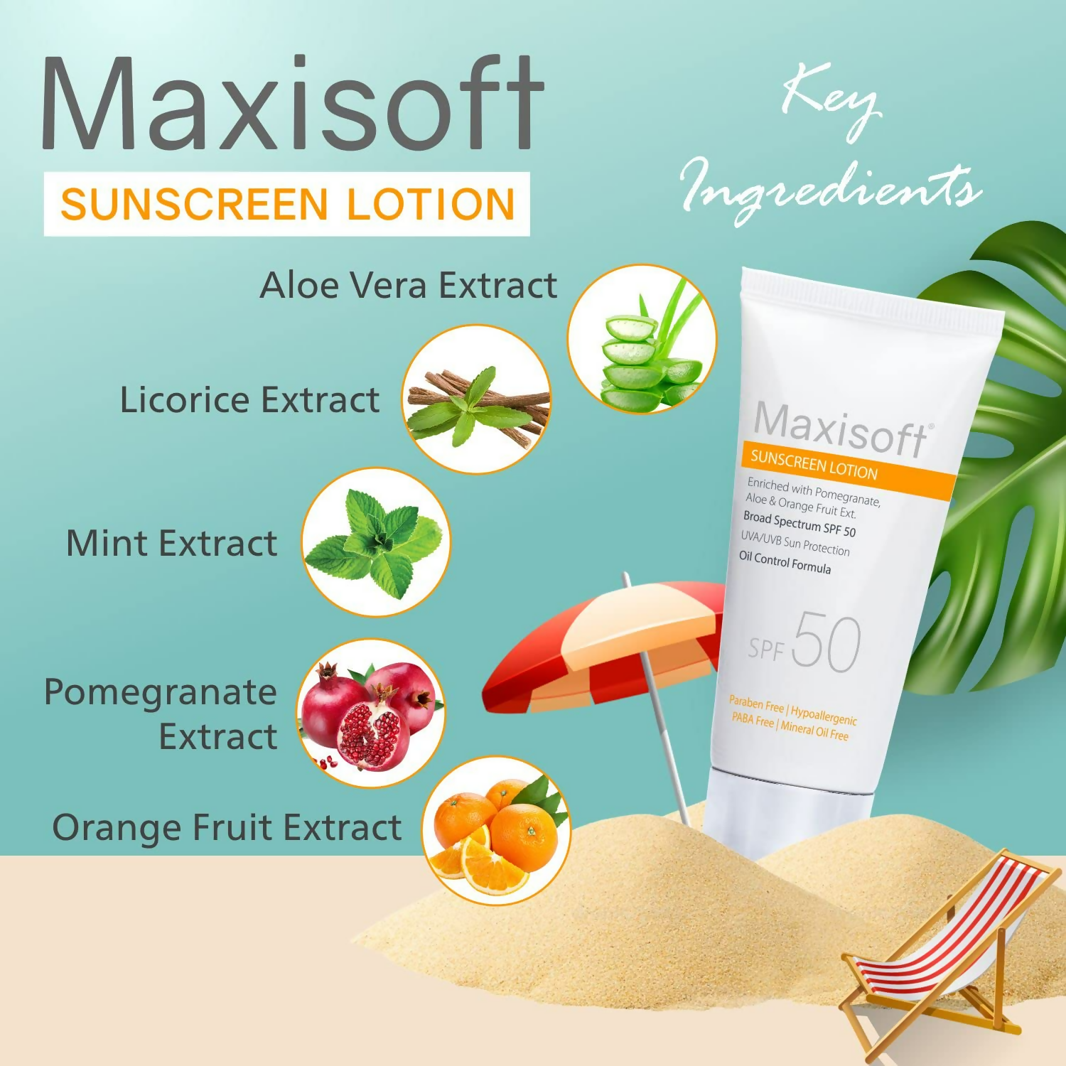 Maxisoft Sunscreen Lotion SPF 50 | Grocsy