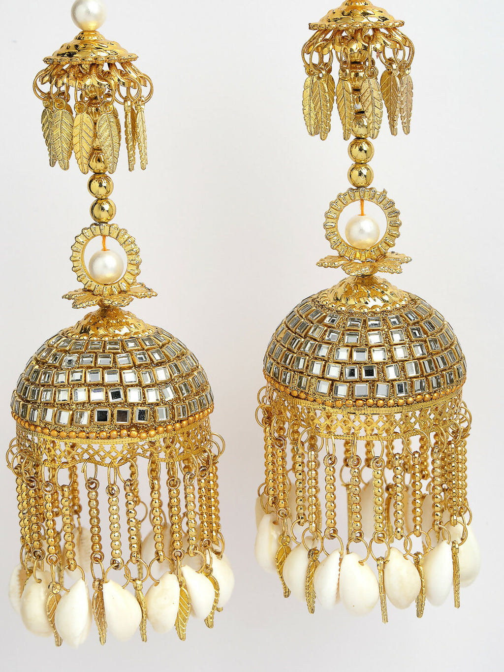 NVR Women's Pack Of 2 Gold-Polished Kundan Kaleera Sets | Grocsy