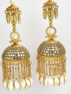 NVR Women's Pack Of 2 Gold-Polished Kundan Kaleera Sets | Grocsy