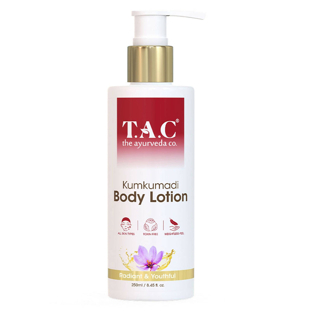 TAC - The Ayurveda Co. Kumkumadi Body Lotion for Dry Skin, Deep Nourishment & Moisturization | Grocsy