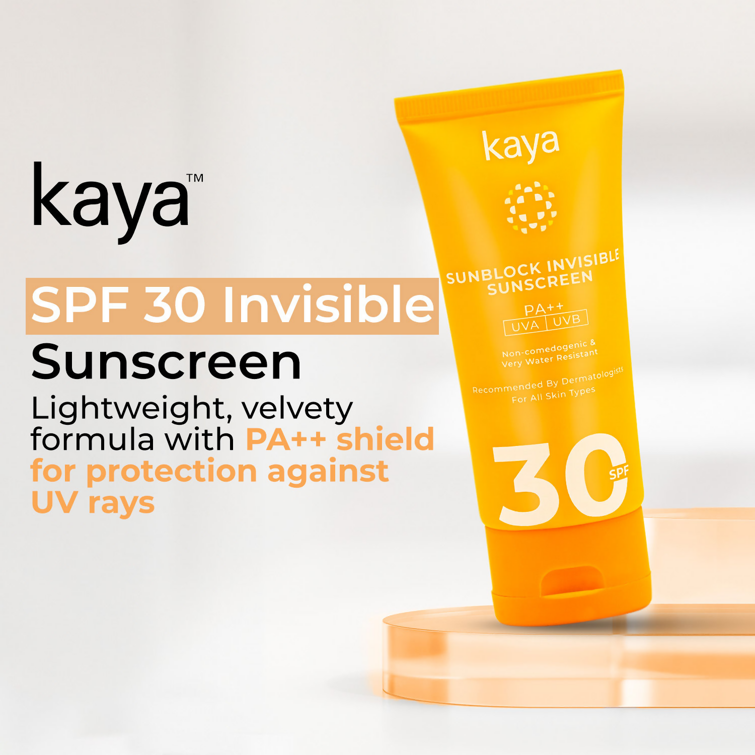 Kaya Sunblock Invisible Sunscreen With SPF 30 | Grocsy