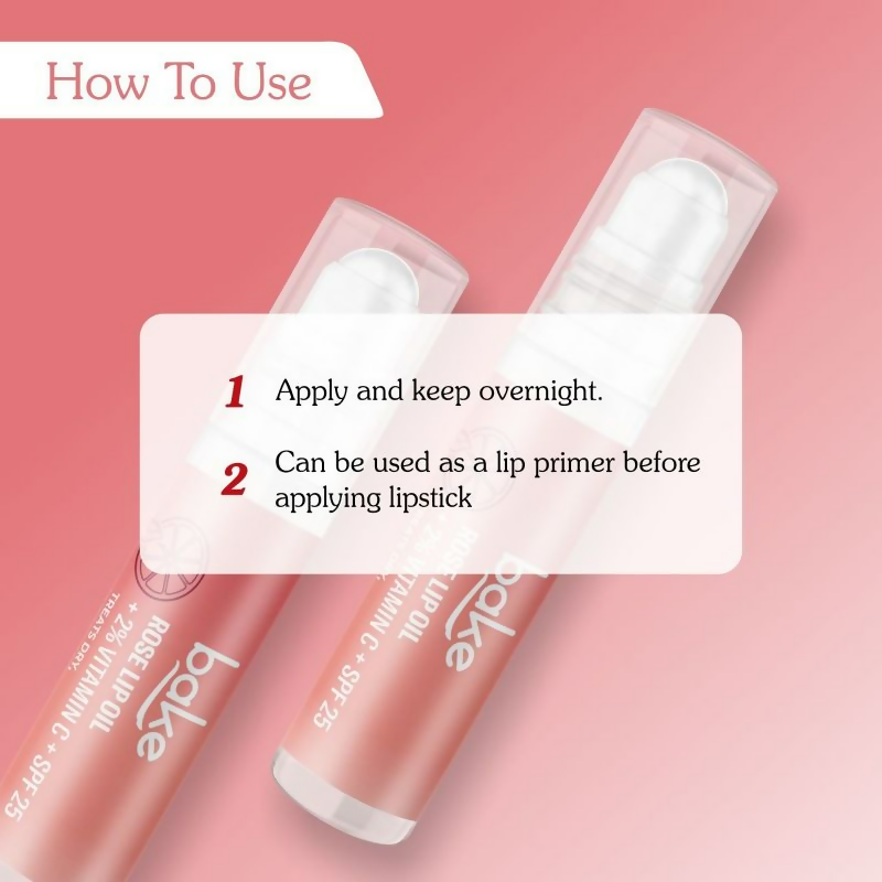 Bake 2% Vitamin C Tinted Rose Lip Oil Spf 25 Pa+++ | Grocsy