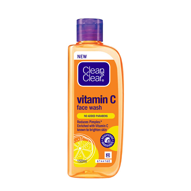 Clean & Clear Vitamin C Face Wash - Gentle Brightening & Hydrating Cleanser Reduces | Grocsy