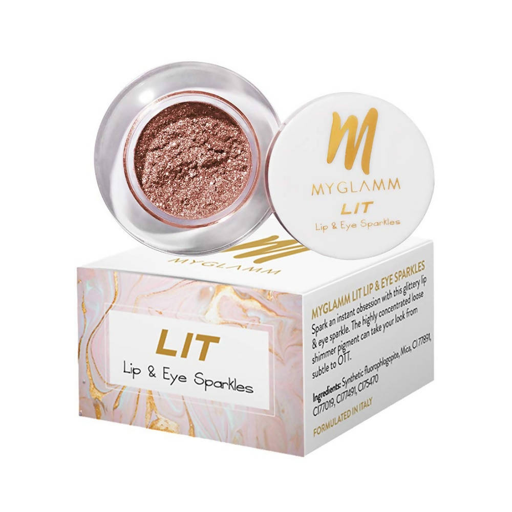MYGLAMM LIT Lip & Eye Sparkle (Her Royal Hotness) | Grocsy
