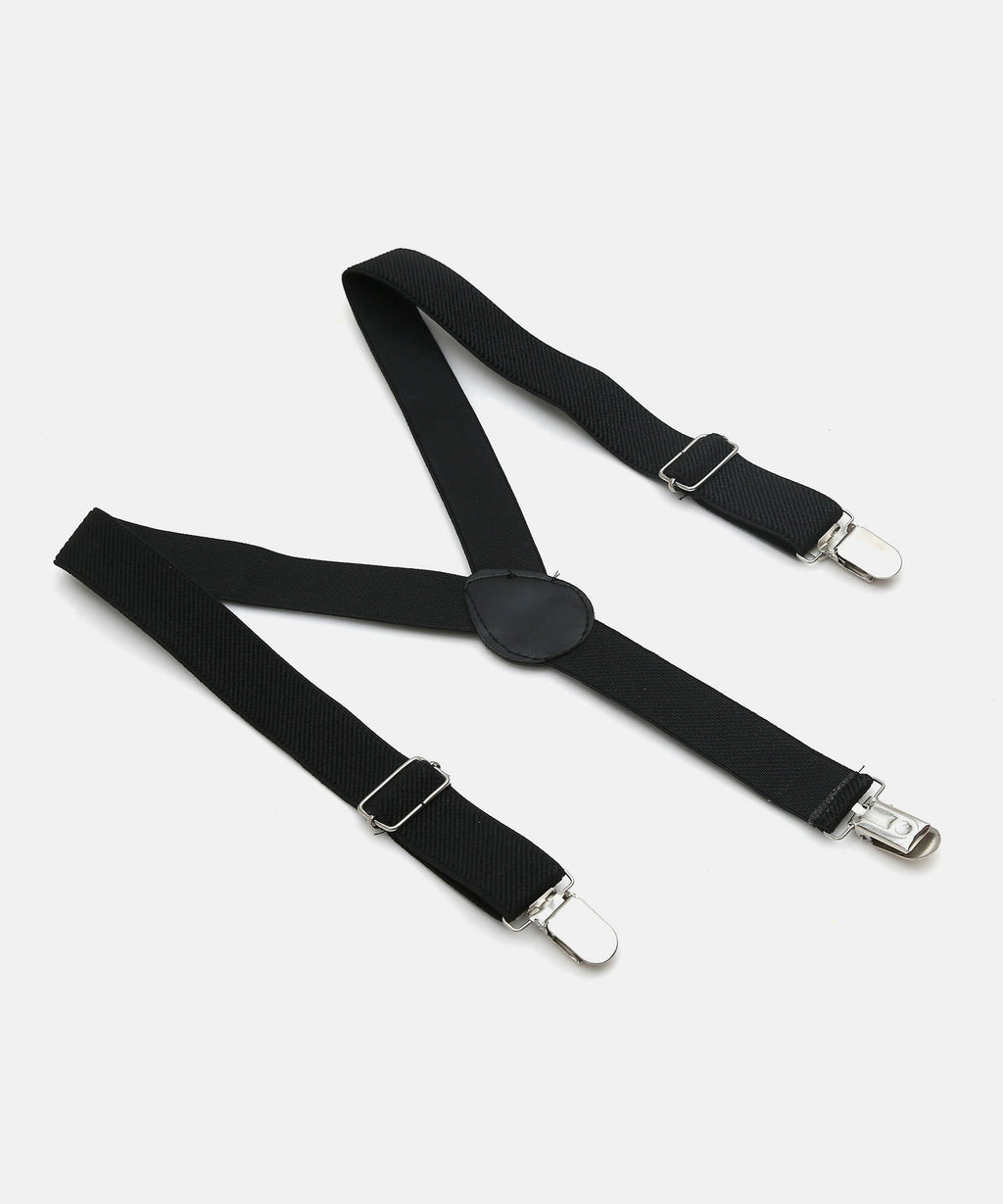 Manet Boys Solid Suspenders - Black | Grocsy