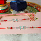 Indianvibez Ad Green / Pink Stock Stone Fancy Rakhi | Grocsy