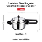 Vinod Stainless Steel Pressure Cooker Outer Lid | Grocsy
