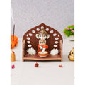 eCraftIndia Brown Decorative Wooden Pooja Temple | Grocsy