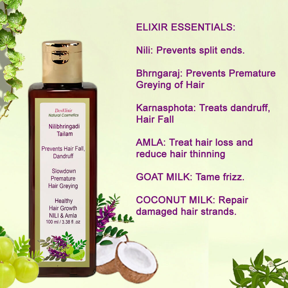 DevElixir Neeli Bhringadi Hair Oil | Grocsy