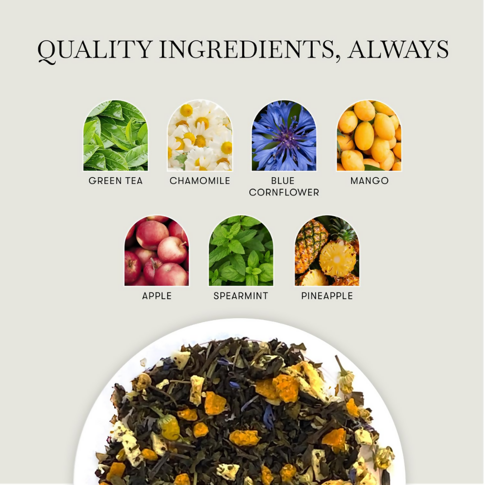Luxmi Estates Indian Passion Mango Passion Fruit Green Tea | Grocsy