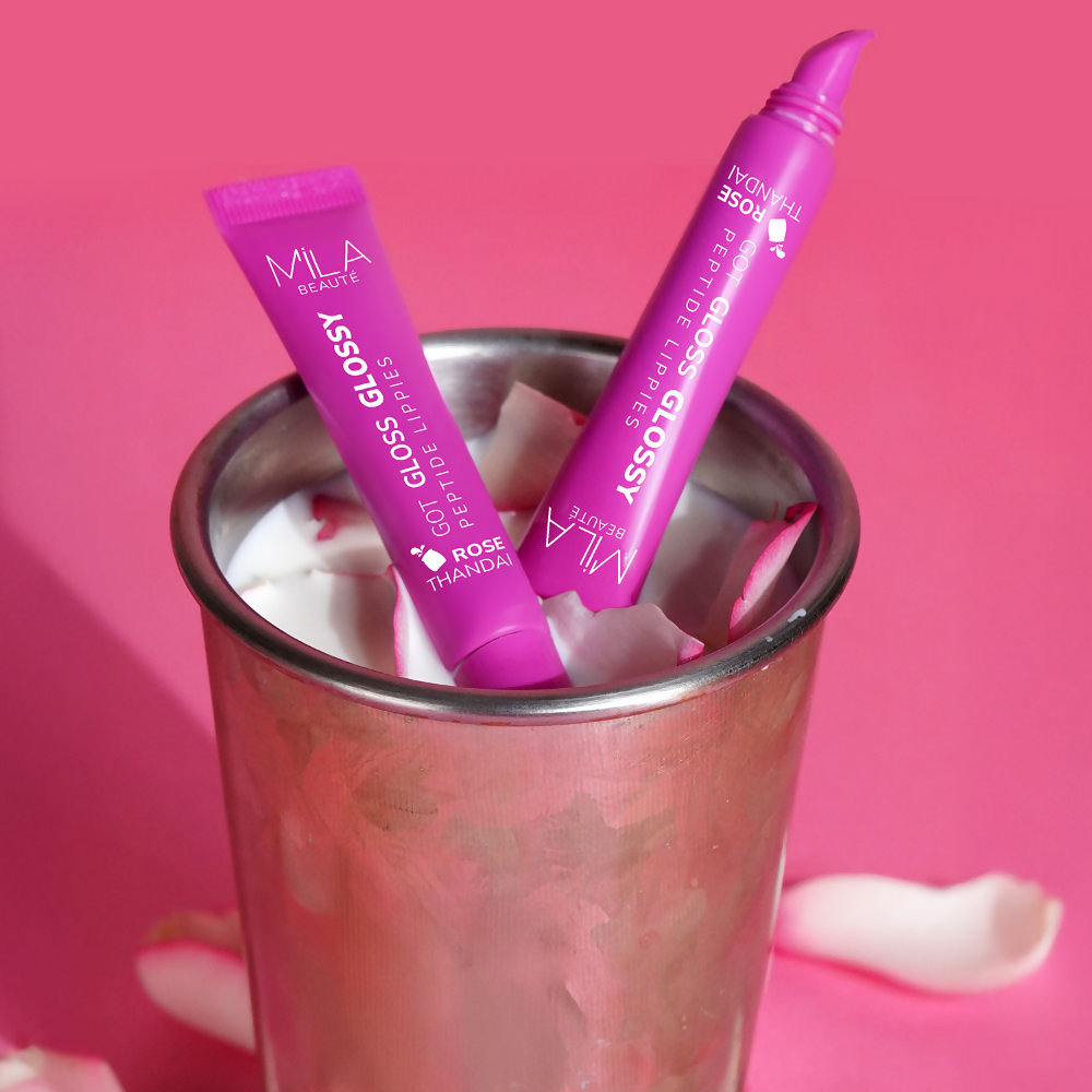 Mila Beaute Got Gloss Peptide Lippies - Rose Thandai | Grocsy