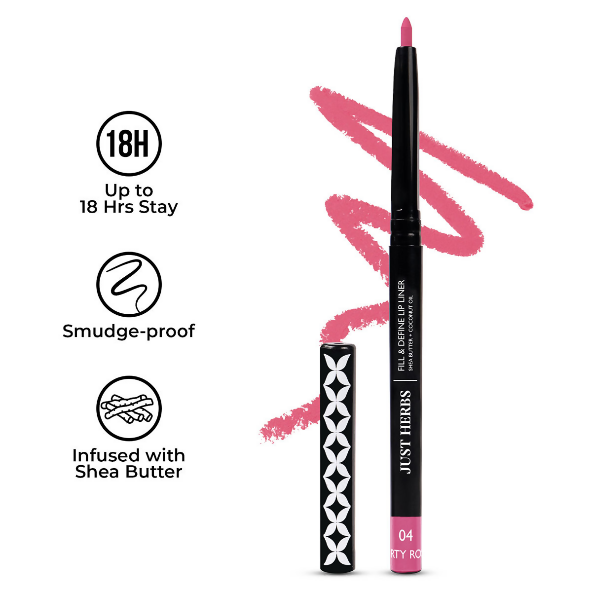 Just Herbs Fill & Define Lip Liner - Dirty Rose | Grocsy