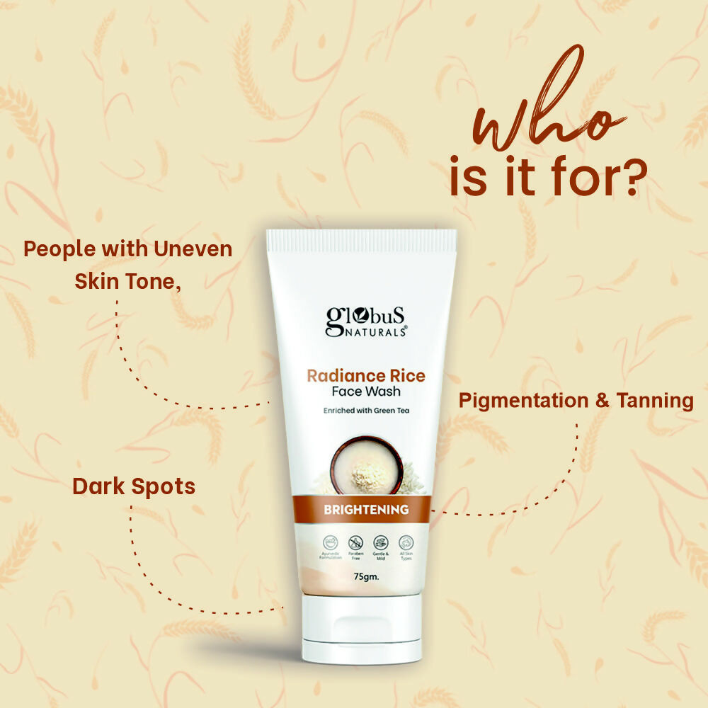Globus Naturals Radiance Rice Face Wash | Grocsy