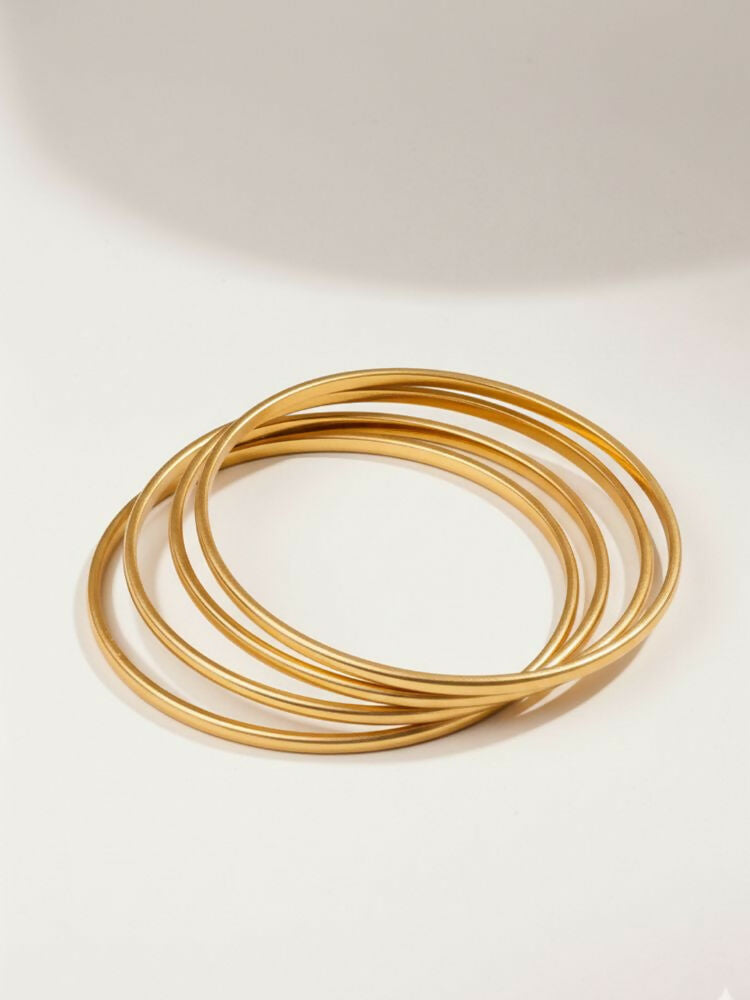 NVR Women Set of 4 Gold Plated Handcrafted Bangle | Grocsy