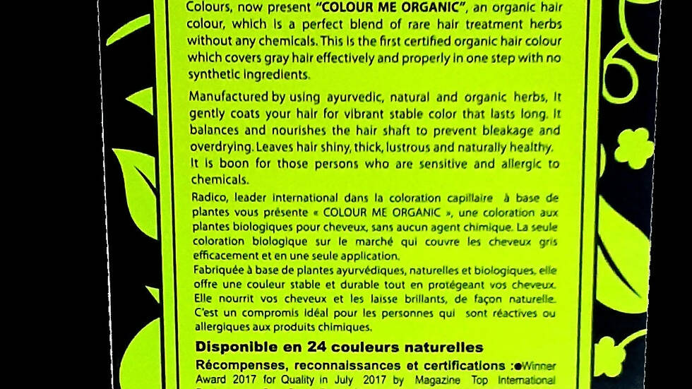 Radico Organic Hair Colour-Darkest Ash Blonde | Grocsy