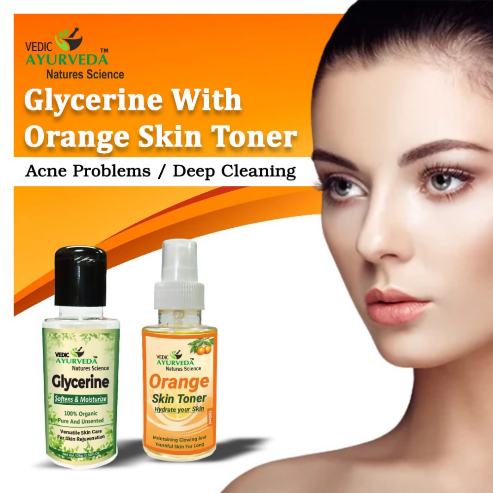 VedicAyurveda Glycerine With Orange Skin Toner | Grocsy