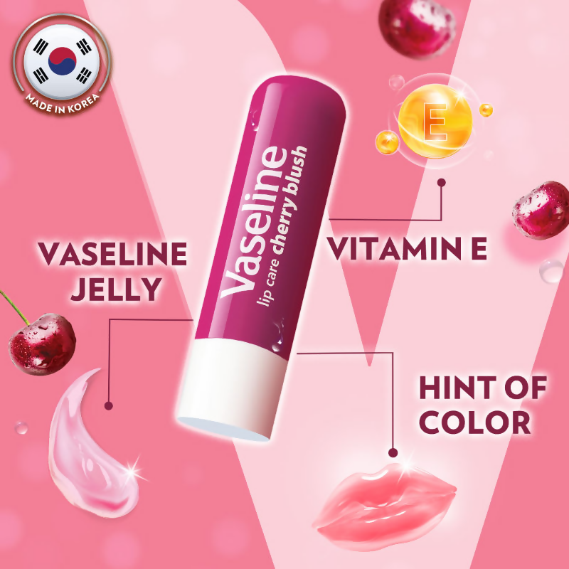 Vaseline Lip Care Lip Balm Stick - Cherry Blush | Grocsy