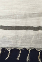 Mominos Fashion Moeza Cotton Black Temple Border Off White Dupatta | Grocsy