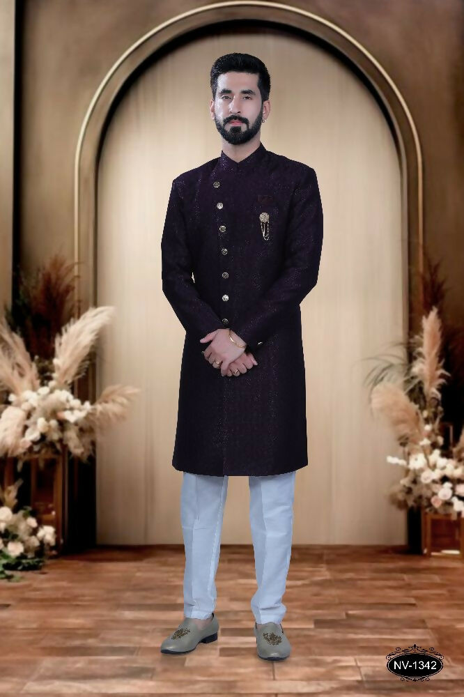 Joban Fashion Men's Wine TR Kurta with Pyjama | Grocsy