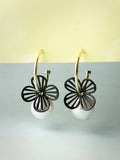 NVR Women Gold-Toned Teardrop Shaped Drop Earrings | Grocsy