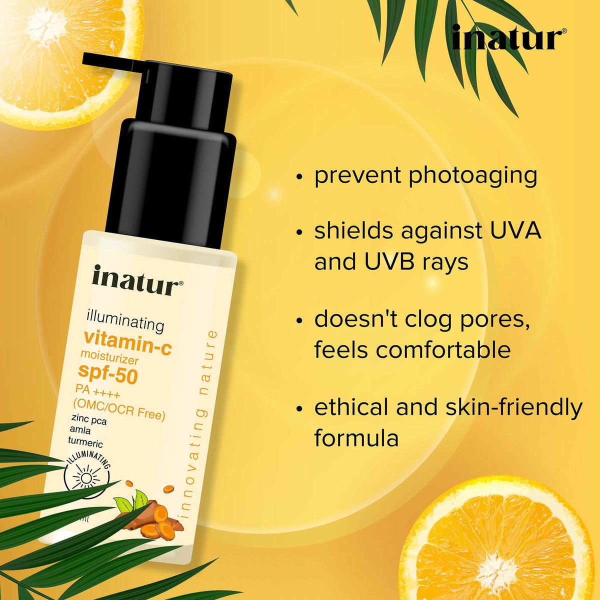 Inatur Vitamin C Sunscreen SPF-50 | Grocsy