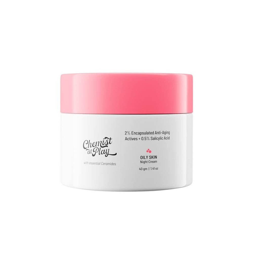 Chemist At Play Oily Skin Night Cream For Oily & Acne-Prone Skin, Controls Excess Sebum | Grocsy