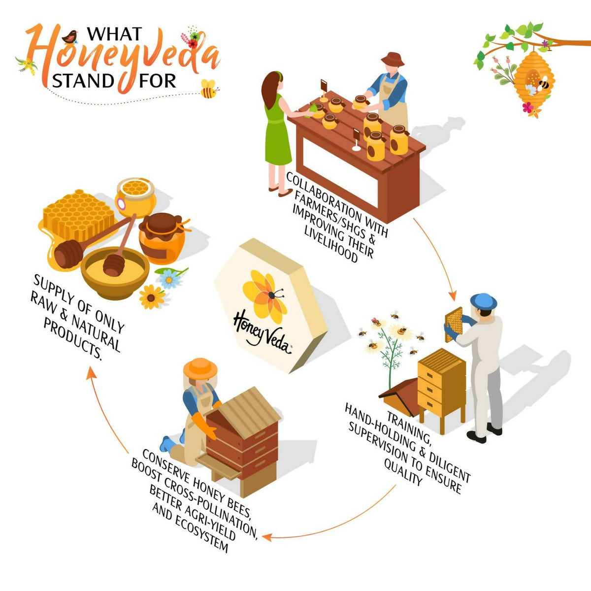 HoneyVeda Premium Raw Mustard Honey