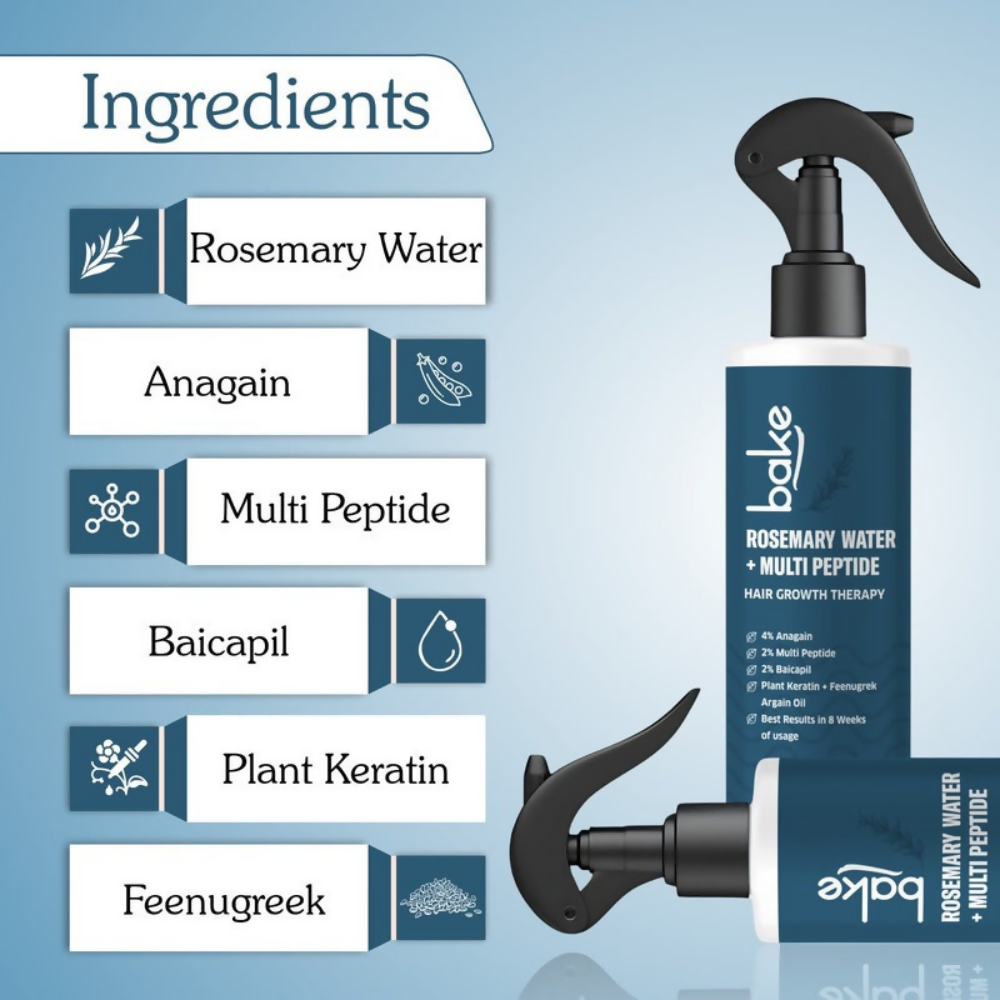 Bake Rosemary Water Hair Growth Spray with Multi Peptides | Grocsy