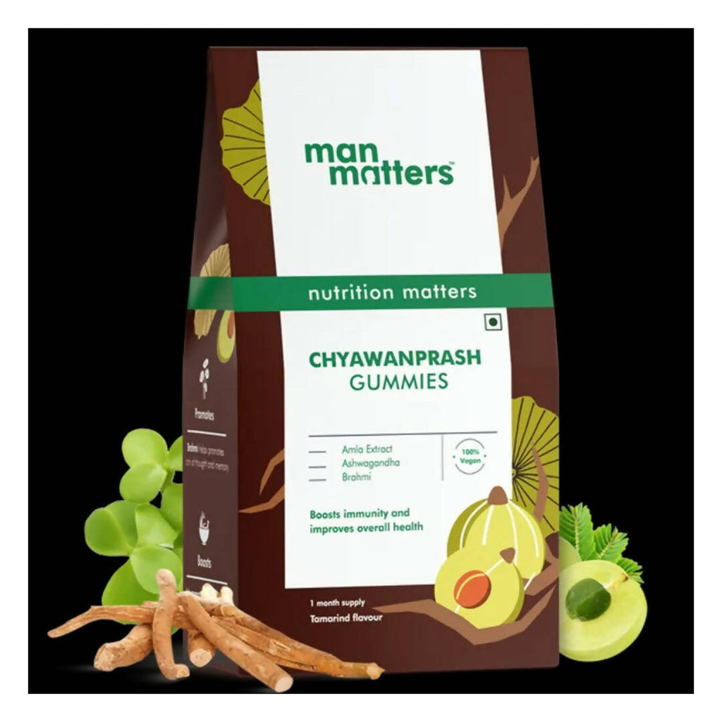 Man Matters Chyawanprash Gummies With Amla, Ashwagandha, Brahmi | Grocsy