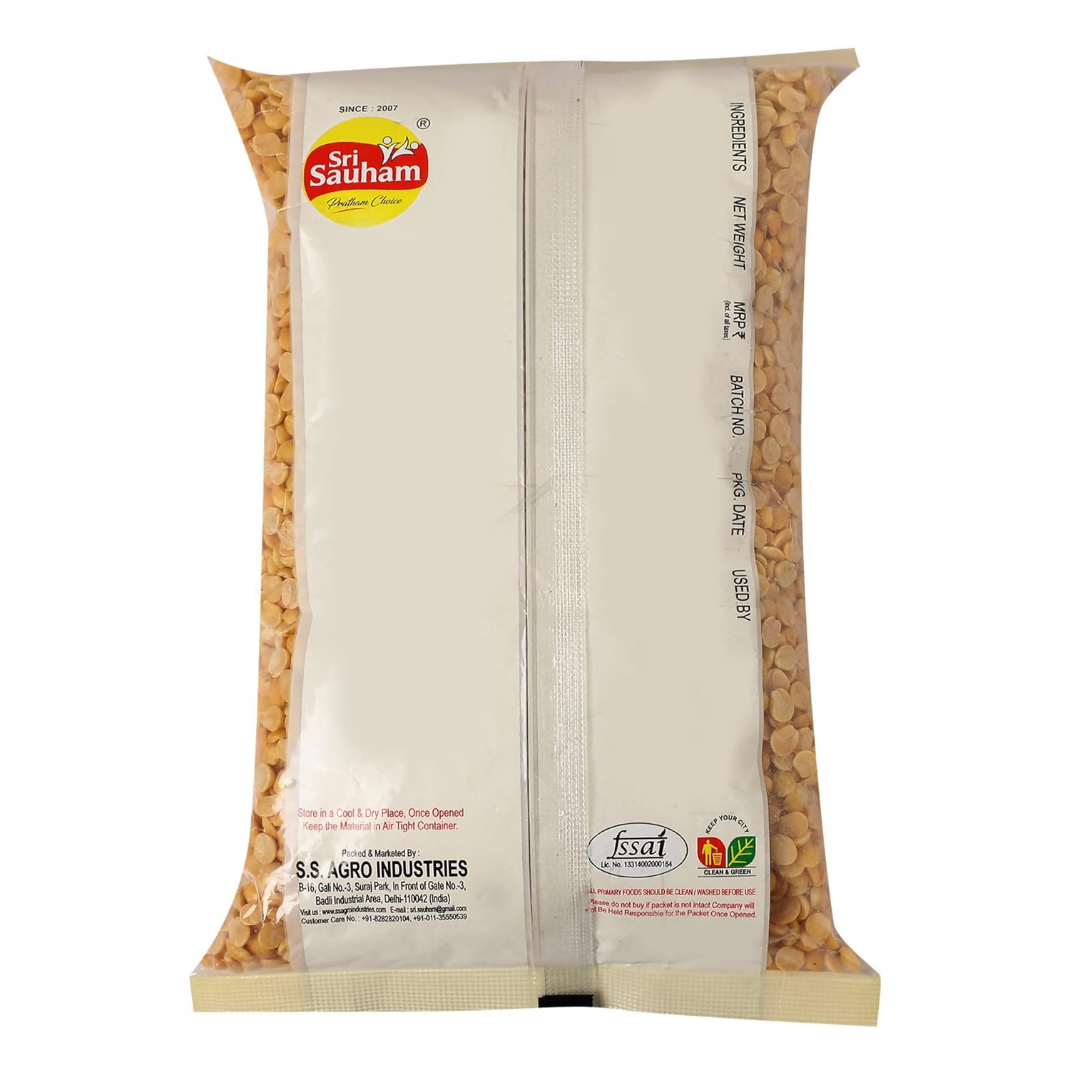 Sri Sauham Premium Unpolished Toor Dal | Grocsy