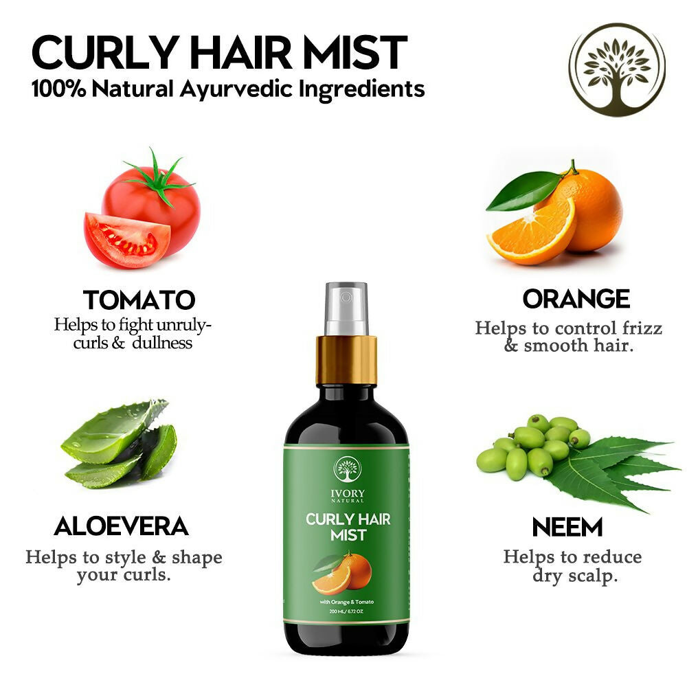 Ivory Natural Curly Hair Mist - Revitalize, Define, And Nourish Your Curly Hair | Grocsy