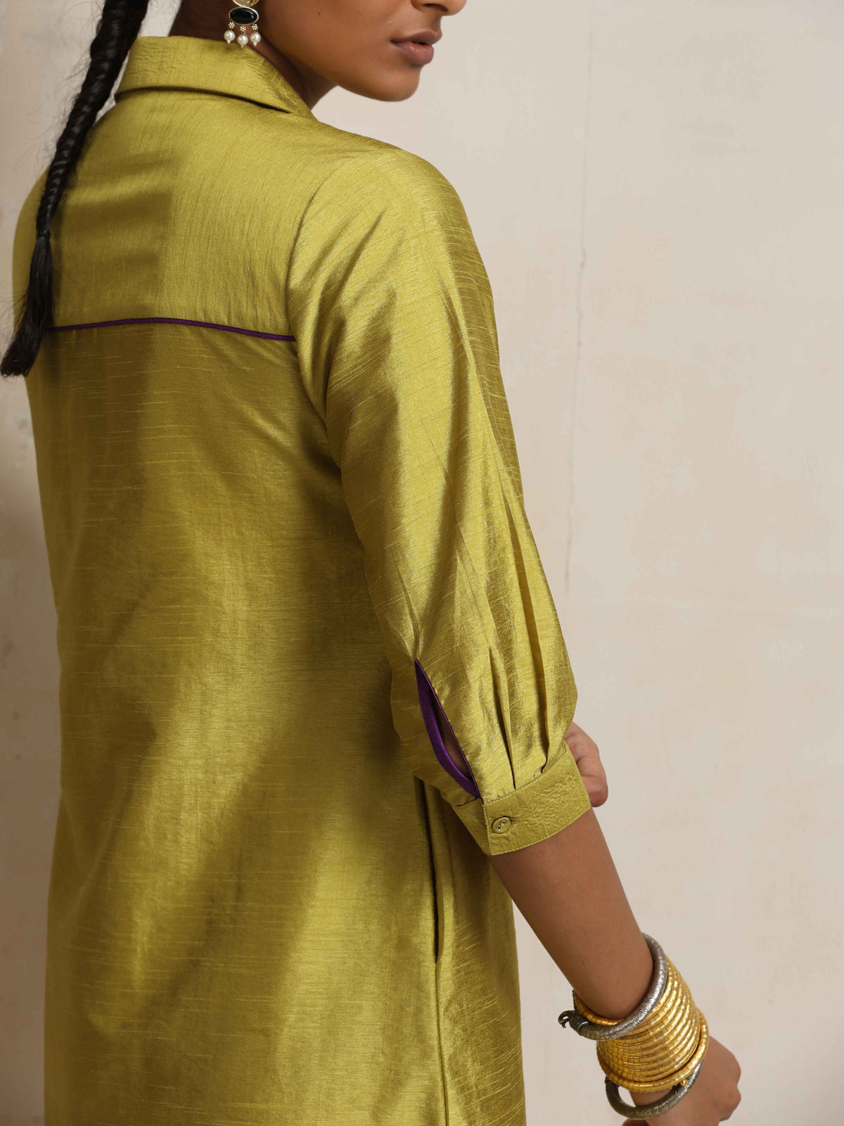 trueBrowns Green Shirt Kurta Set | Grocsy