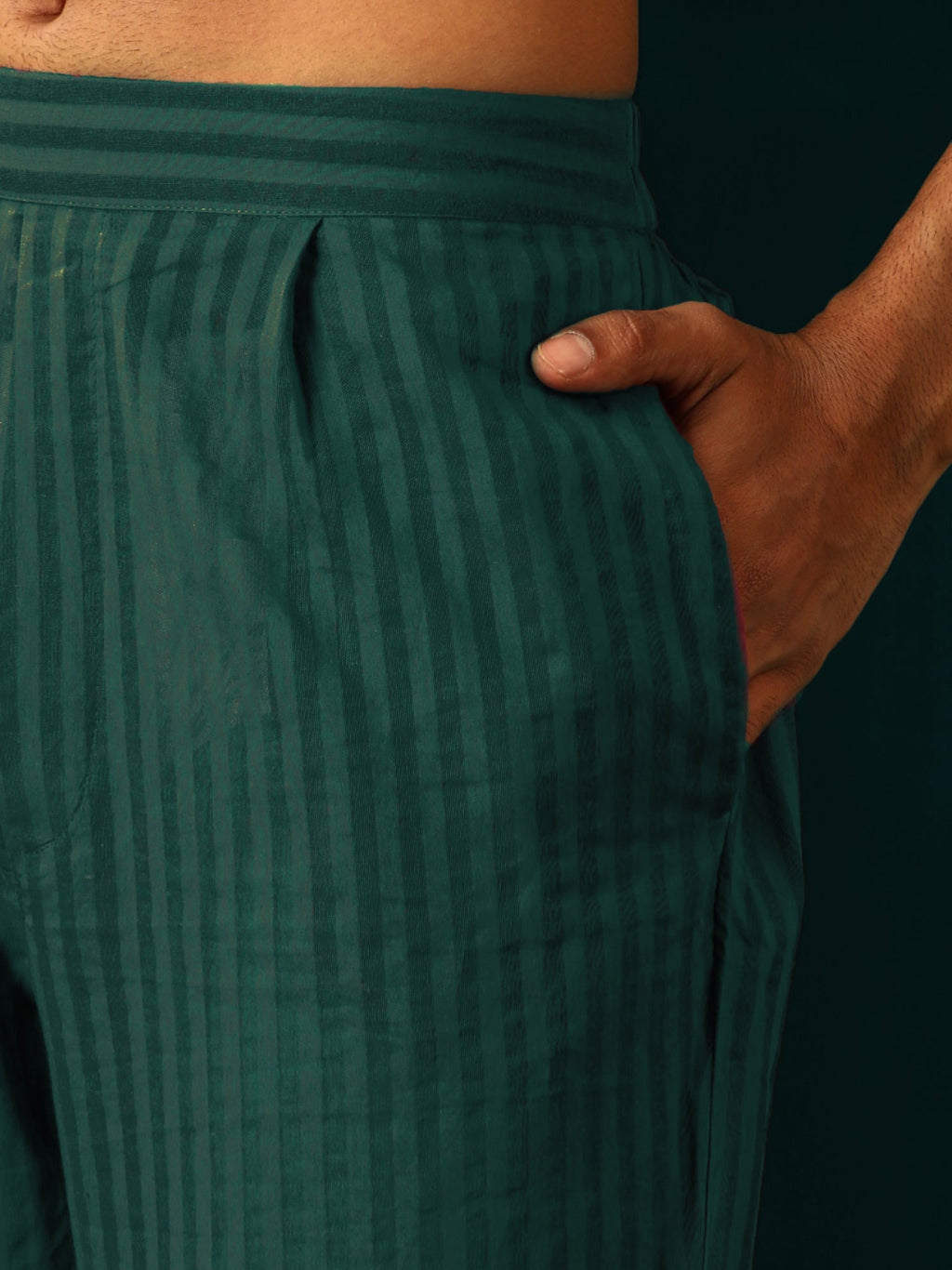 trueBrowns Men's Turquoise Dobby Co-ord Set | Grocsy