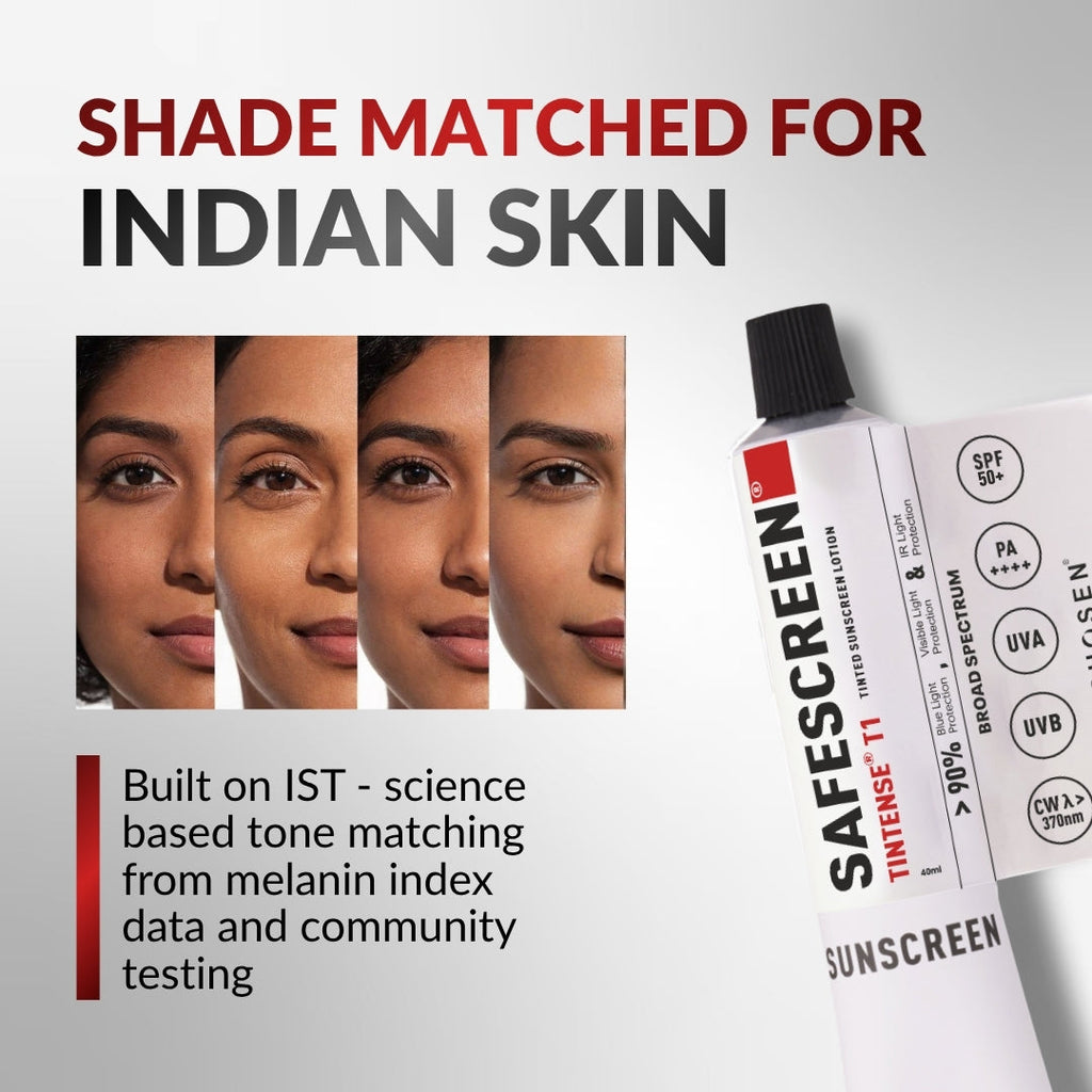 Chosen Tintense Bisque Shade Tinted Sunscreen SPF 40+ Pa++++ 8-Hour Water Resistance, No White Cast | Grocsy