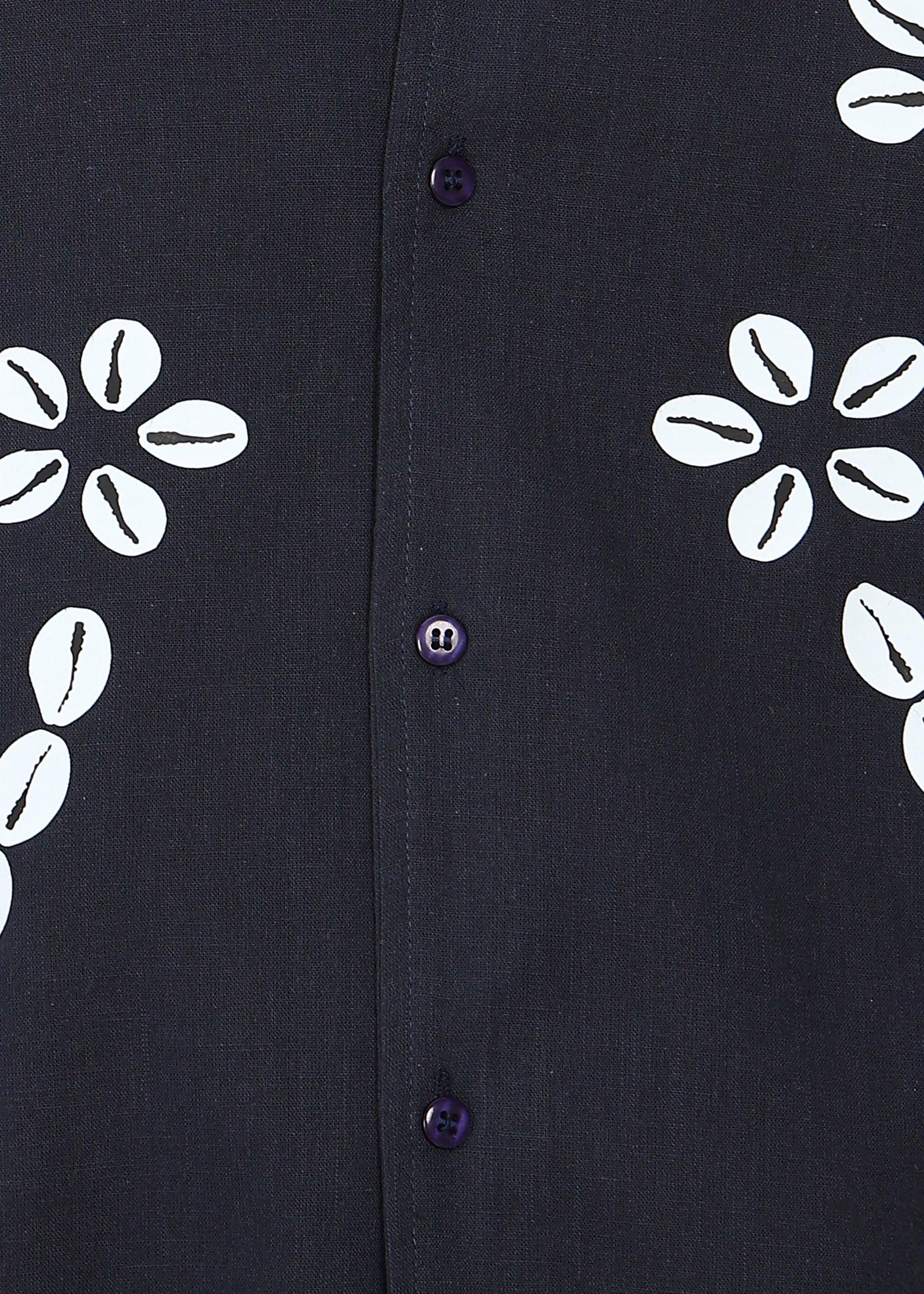 Fabmade Midnight Bloom Linen Shirt | Grocsy