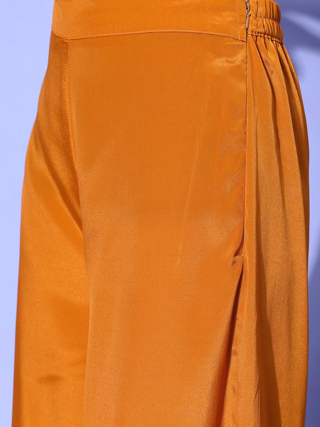 InWeave Women's Mustard Gold Print One Shoulder Kurta Set | Grocsy